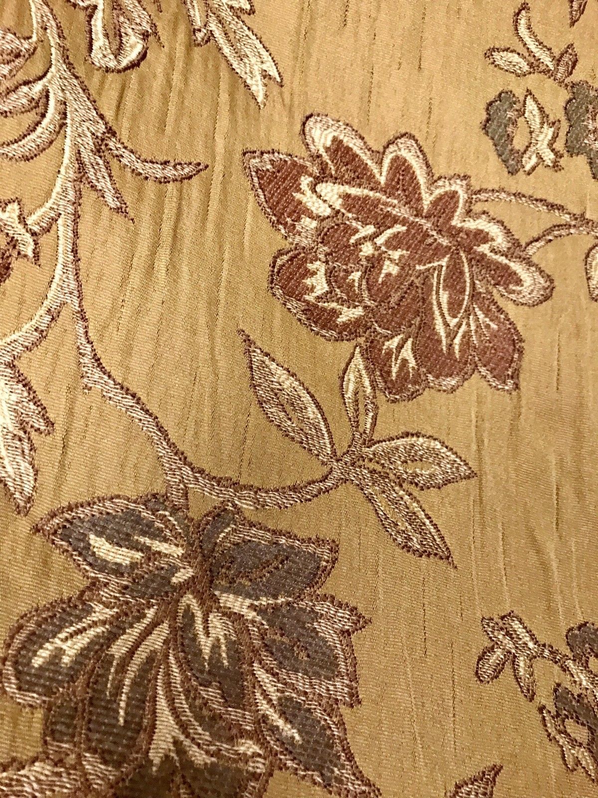 NEW Designer Jacquard Brocade Damask Upholstery Fabric- Mustard Yellow - Fancy Styles Fabric Boutique