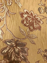 NEW Designer Jacquard Brocade Damask Upholstery Fabric- Mustard Yellow - Fancy Styles Fabric Boutique
