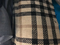 Designer Imported Italian Wool Plaid Tartan Woven Brown Fabric by the yard - Fancy Styles Fabric Pierre Frey Lee Jofa Brunschwig & Fils