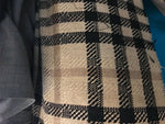 Designer Imported Italian Wool Plaid Tartan Woven Brown Fabric by the yard - Fancy Styles Fabric Pierre Frey Lee Jofa Brunschwig & Fils