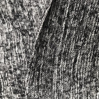 NEW Stretch Knit Sweater Fabric Imported Italian Rayon Black White Melange - Fancy Styles Fabric Boutique