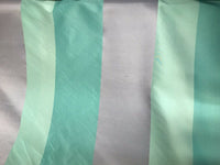 NEW! Queen Kirsten 100% Silk Rib Taffeta Fabric With Aqua, Turquoise, Lilac Pastel Stripe - Fancy Styles Fabric Pierre Frey Lee Jofa Brunschwig & Fils