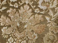SALE! Designer Damask Burnout Chenille Velvet Fabric - Upholstery- Taupe & Peach - Fancy Styles Fabric Pierre Frey Lee Jofa Brunschwig & Fils