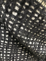 NEW Designer Upholstery Nubby Tweed Chenille Gingham Fabric- Black White - Fancy Styles Fabric Pierre Frey Lee Jofa Brunschwig & Fils