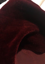 SWATCH Miss Bonnie  Designer Silk & Rayon Velvet Fabric - Burgundy Red - Fancy Styles Fabric Pierre Frey Lee Jofa Brunschwig & Fils
