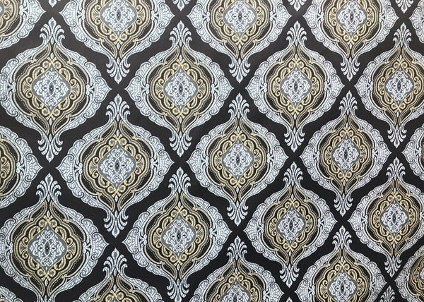 Duke Joseph Designer Brocade Satin Fabric Brown, Pale Blue, Gold - Damask G3 - Fancy Styles Fabric Pierre Frey Lee Jofa Brunschwig & Fils