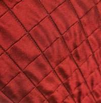 DEAL! Lady Celestine 100% Silk Taffeta Embroidered Quilted Diamond Double Layer Fabric- Red - Fancy Styles Fabric Pierre Frey Lee Jofa Brunschwig & Fils