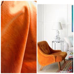 SWATCH SAMPLES - Orange Upholstery Velvet Fabric Samples 4” X 7” (quantity 3) - Fancy Styles Fabric Pierre Frey Lee Jofa Brunschwig & Fils