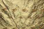 NEW! Queen Evelyn 100% Silk Dupioni Embroidered Floral Fabric- Gold Sold By The Yard LLSUY0002 - Fancy Styles Fabric Pierre Frey Lee Jofa Brunschwig & Fils