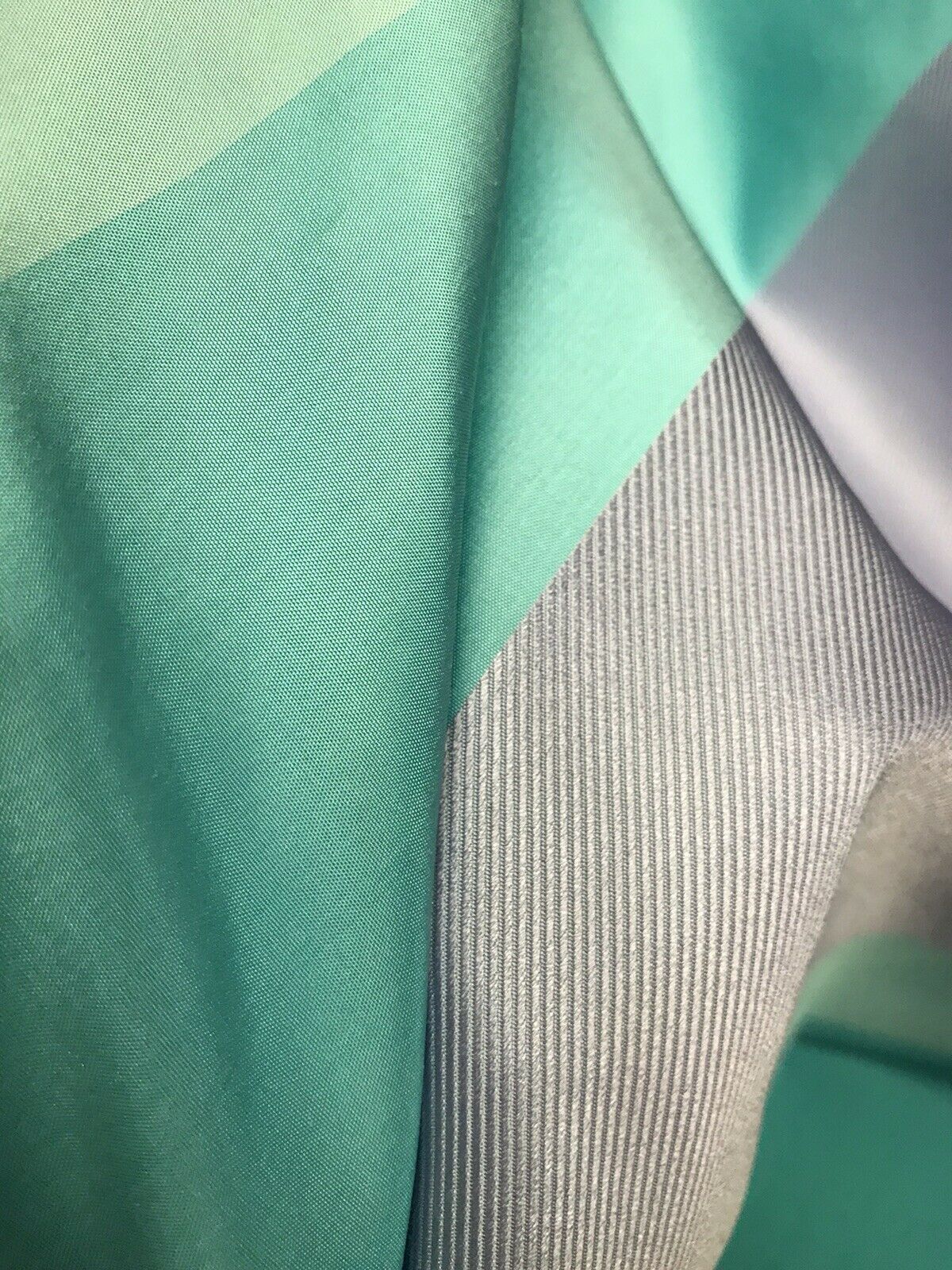 NEW! Queen Kirsten 100% Silk Rib Taffeta Fabric With Aqua, Turquoise, Lilac Pastel Stripe - Fancy Styles Fabric Pierre Frey Lee Jofa Brunschwig & Fils