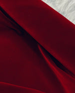 NEW! Prince Oliver - Designer 100% Cotton Made In Belgium Upholstery Velvet Fabric - Blood Red - Fancy Styles Fabric Pierre Frey Lee Jofa Brunschwig & Fils