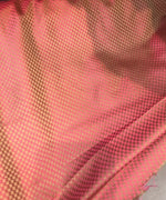 NEW! 100% Silk Taffeta Fabric - Coral And Iridescent Gold Checkered - Fancy Styles Fabric Pierre Frey Lee Jofa Brunschwig & Fils