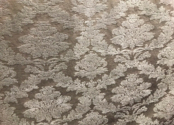 NEW! Back In Stock! Lady Danielle Velvet Chenille Burnout Upholstery Fabric - Taupe & Gray - Fancy Styles Fabric Pierre Frey Lee Jofa Brunschwig & Fils
