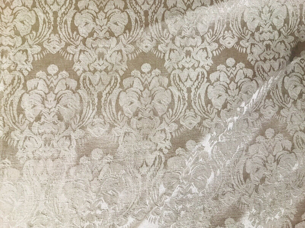 SALE Dophine Elena Designer Brocade Satin Damask Fabric- Antique Rose Gold- By The yard - Fancy Styles Fabric Pierre Frey Lee Jofa Brunschwig & Fils