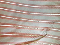 NEW! Lady Lynette SALE! 100% Silk Taffeta Muted Red And Gold Stripes Fabric- 55” Wide - Fancy Styles Fabric Pierre Frey Lee Jofa Brunschwig & Fils