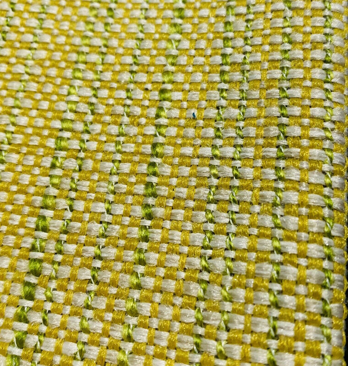 NEW Two-Tone Upholstery Tweed Texture Nubby Fabric -Yellow & Green - Fancy Styles Fabric Pierre Frey Lee Jofa Brunschwig & Fils