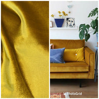 NEW Designer Made In Belgium Upholstery Velvet Fabric- Mustard Yellow - Fancy Styles Fabric Pierre Frey Lee Jofa Brunschwig & Fils