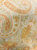 NEW Countess Asteria Designer Brocade Paisley Heavy Weight Upholstery Fabric- Orange - Fancy Styles Fabric Pierre Frey Lee Jofa Brunschwig & Fils
