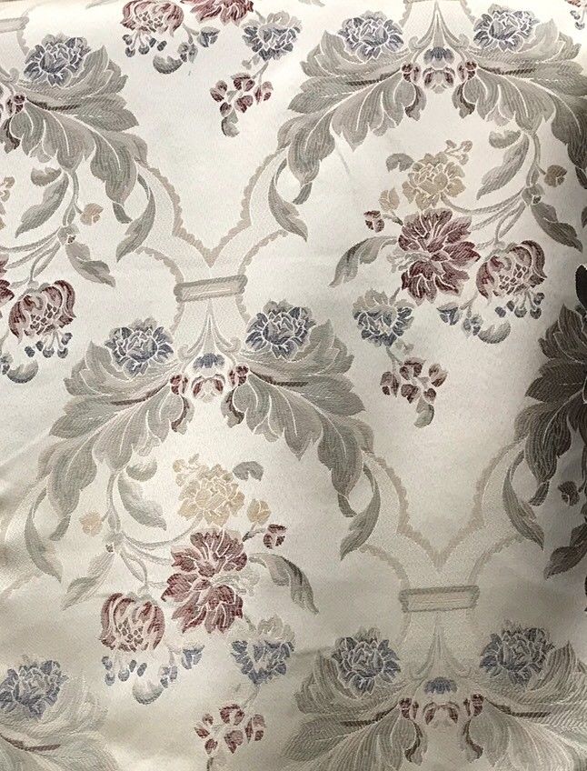 NEW! Designer Brocade Satin Fabric- Antique Ivory - Upholstery Damask - Fancy Styles Fabric Boutique