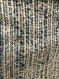 NEW Designer Upholstery Heavyweight Nubby Tweed Fabric- Navy Blue Gray Natural - Fancy Styles Fabric Pierre Frey Lee Jofa Brunschwig & Fils