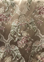 SWATCH Designer Brocade Jacquard Satin Fabric- Antique Floral Rose Gold - Fancy Styles Fabric Boutique