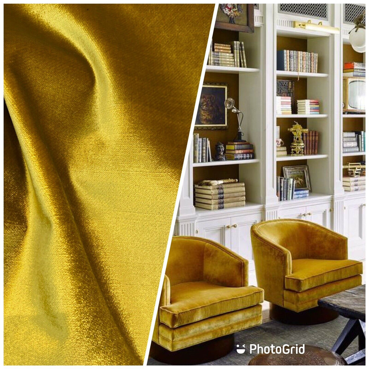 NEW Designer Made In Belgium Upholstery Velvet Fabric- Mustard Yellow - Fancy Styles Fabric Pierre Frey Lee Jofa Brunschwig & Fils