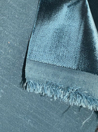 NEW Designer Made In Belgium Upholstery Velvet Fabric - Teal Blue- Peacock - Fancy Styles Fabric Pierre Frey Lee Jofa Brunschwig & Fils