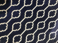 NEW Burnout Linen Inspired Upholstery Fabric- Indigo Blue Navy Geometric - Fancy Styles Fabric Pierre Frey Lee Jofa Brunschwig & Fils