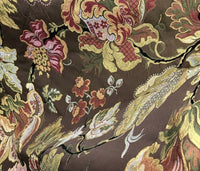 NEW Designer Floral Brocade Damask Upholstery Fabric- Made In Belgium- Brown - Fancy Styles Fabric Pierre Frey Lee Jofa Brunschwig & Fils