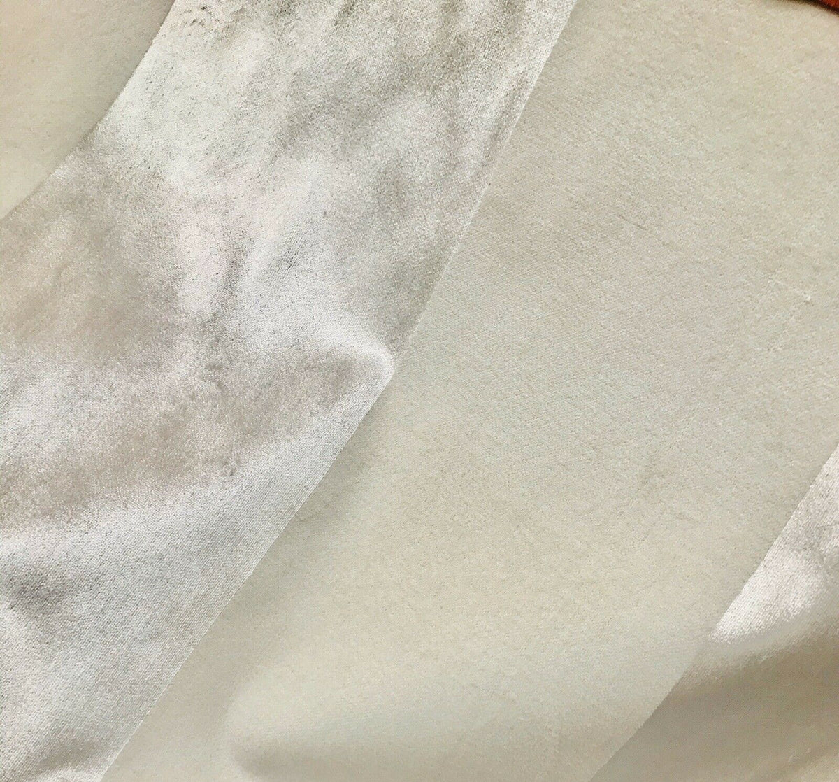 NEW Lady Gabriella Designer Velvet Striped Drapery & Upholstery Fabric - Ivory BTY - Fancy Styles Fabric Pierre Frey Lee Jofa Brunschwig & Fils