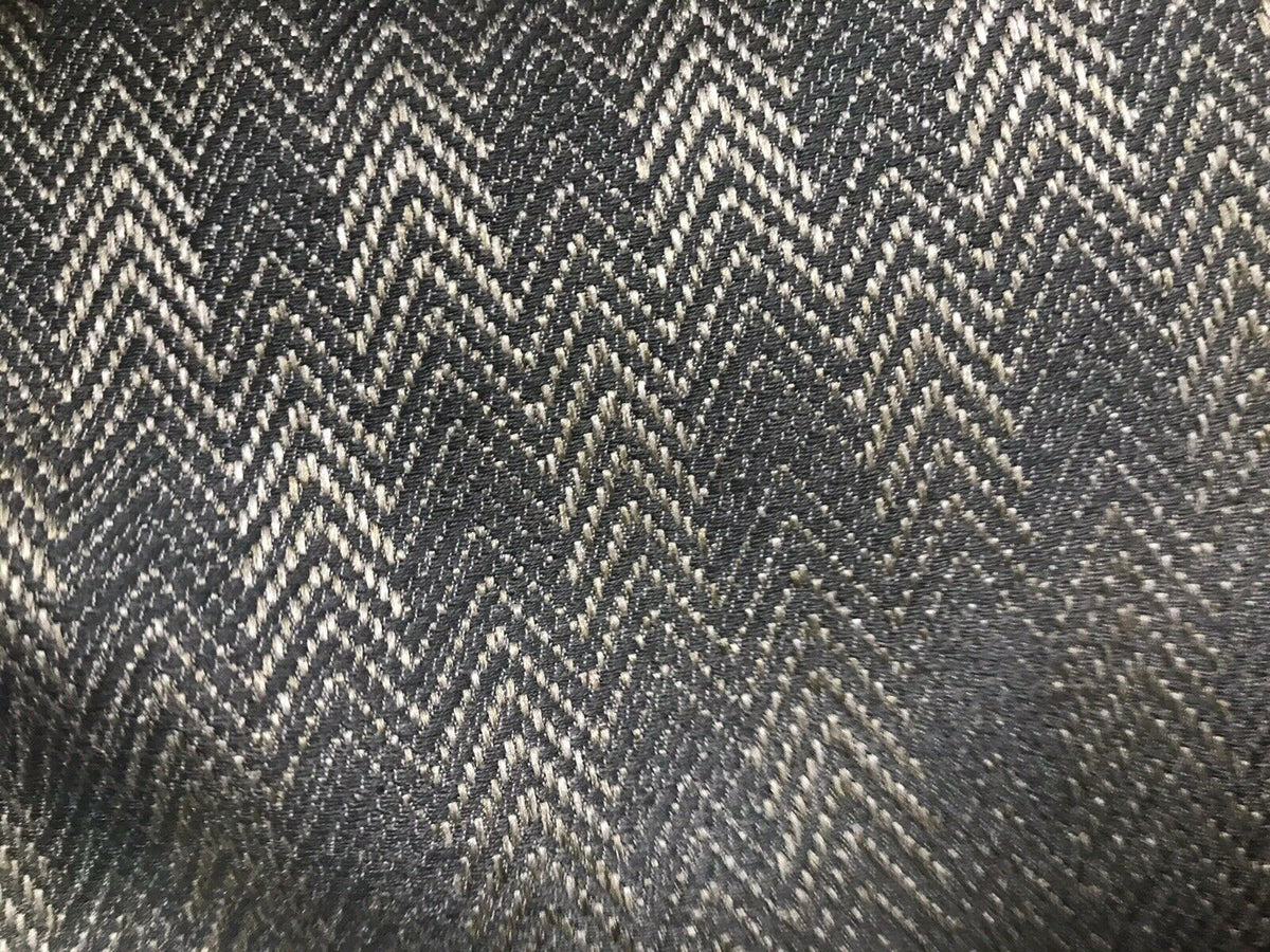 Countess Claire Designer Upholstery Herringbone Chevron Pattern Tweed Fabric -Blue-Gray - Fancy Styles Fabric Pierre Frey Lee Jofa Brunschwig & Fils