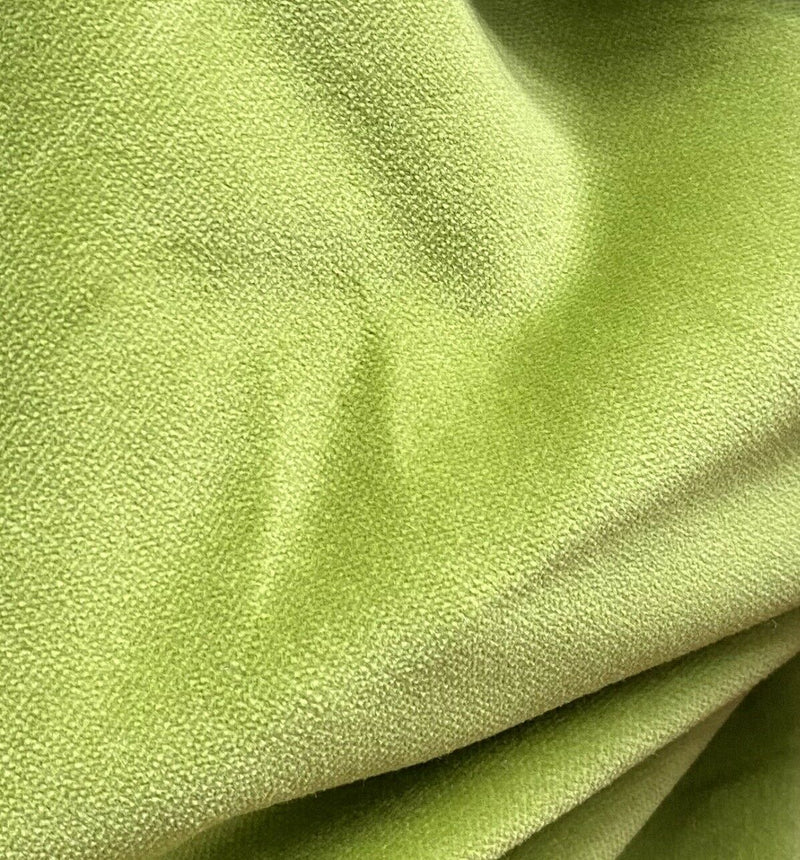 NEW! Prince Fabrielle- Light Weight Cotton Velvet Upholstery Fabric - Soft Electric Like Green - Fancy Styles Fabric Pierre Frey Lee Jofa Brunschwig & Fils