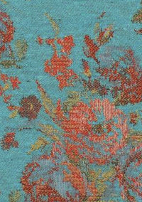 NEW Miss Juniper Designer Floral Needlepoint Inspired Upholstery Fabric- Turquoise & Roses - Fancy Styles Fabric Pierre Frey Lee Jofa Brunschwig & Fils
