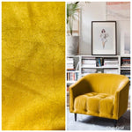 Designer Upholstery Weight Velvet Velour Fabric - Mustard Yellow - Fancy Styles Fabric Pierre Frey Lee Jofa Brunschwig & Fils