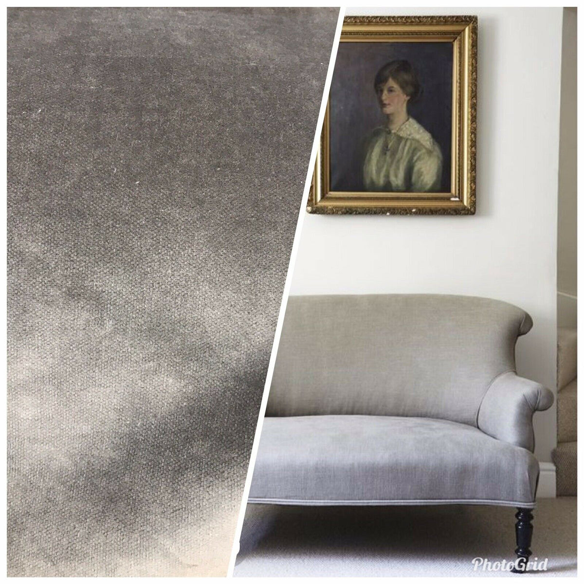 NEW! Prince Burgess - Designer SOFT Heavyweight Velvet Upholstery Fabric - Grey - Fancy Styles Fabric Pierre Frey Lee Jofa Brunschwig & Fils