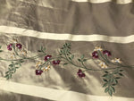 Princess Harriet Designer 100% Silk Taffeta Dupioni Embroidery Floral Fabric -Gold - Fancy Styles Fabric Pierre Frey Lee Jofa Brunschwig & Fils