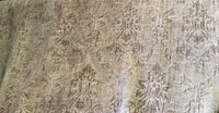 SALE! Designer Velvet Chenille Burnout Fabric - Mustard Beige - Fancy Styles Fabric Boutique