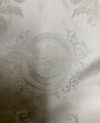 NEW! 100% Silk Jacquard Neoclassical Fabric - Tone On Tone Light Gray- Damask - Fancy Styles Fabric Pierre Frey Lee Jofa Brunschwig & Fils