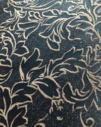Designer Floral Burnout Chenille Velvet Fabric - Teal & Taupe - Fancy Styles Fabric Pierre Frey Lee Jofa