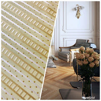 NEW! Lady Rebecca Designer 100% Silk Taffeta Striped Fabric - Yellow Gold LLSAY0001 - Fancy Styles Fabric Pierre Frey Lee Jofa Brunschwig & Fils