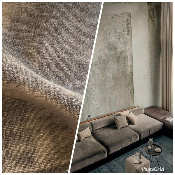 NEW Designer Antique Inspired Velvet Upholstery Fabric - Mushroom Taupe- BTY - Fancy Styles Fabric Pierre Frey Lee Jofa Brunschwig & Fils