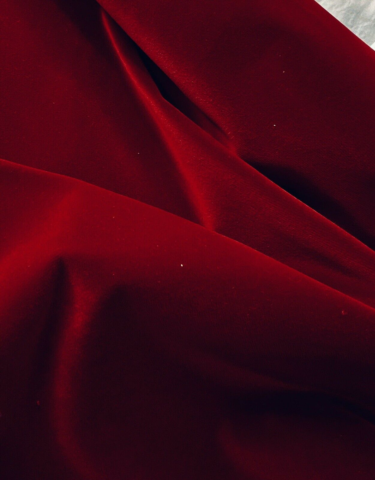 NEW! Prince Oliver - Designer 100% Cotton Made In Belgium Upholstery Velvet Fabric - Blood Red - Fancy Styles Fabric Pierre Frey Lee Jofa Brunschwig & Fils