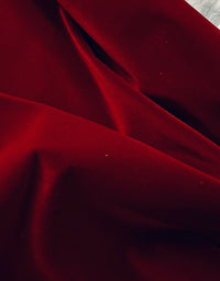 NEW! Prince Oliver - Designer 100% Cotton Made In Belgium Upholstery Velvet Fabric - Blood Red - Fancy Styles Fabric Pierre Frey Lee Jofa Brunschwig & Fils