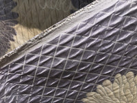 NEW Designer Quilted Satin Brocade Fabric - Floral- Lavender & Ivory - Fancy Styles Fabric Boutique
