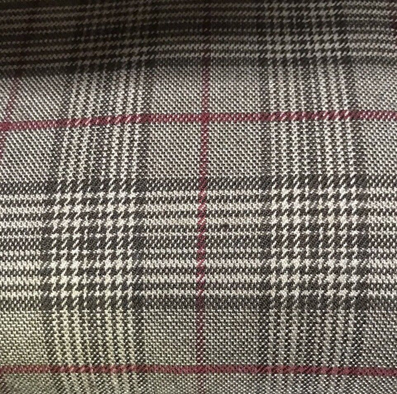 SALE! Close-Out Designer Wool Blend Plaid Tartan Suiting Coat Woven Fabric Brown - Fancy Styles Fabric Boutique