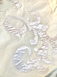 Novelty Made In Belgium Cut Out Velvet On 100% Silk Taffeta Fabric- Pink - Fancy Styles Fabric Pierre Frey Lee Jofa Brunschwig & Fils