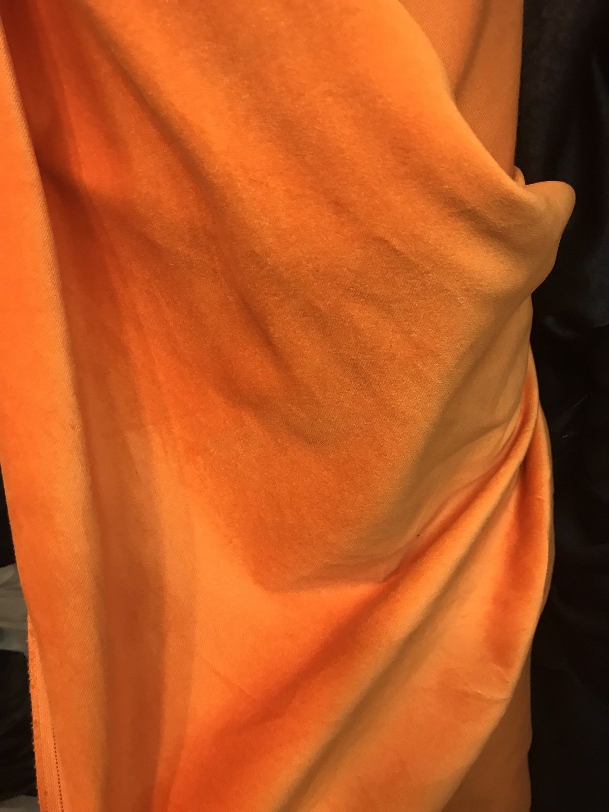 SWATCH SAMPLES - Orange Upholstery Velvet Fabric Samples 4” X 7” (quantity 3) - Fancy Styles Fabric Pierre Frey Lee Jofa Brunschwig & Fils