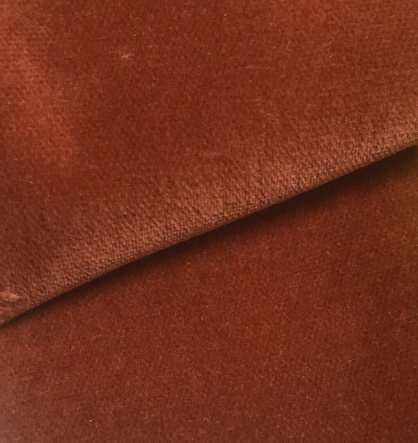 NEW Designer Soft Velvet Upholstery Fabric - Cinnamon Brown- By The Yard - Fancy Styles Fabric Pierre Frey Lee Jofa Brunschwig & Fils