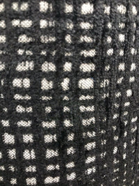 NEW Designer Upholstery Nubby Tweed Chenille Gingham Fabric- Black White - Fancy Styles Fabric Pierre Frey Lee Jofa Brunschwig & Fils