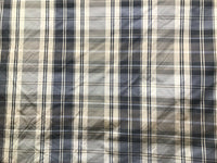 NEW Designer 100% Silk Taffeta Plaid Tartan Fabric- Black Taupe Cream - Fancy Styles Fabric Pierre Frey Lee Jofa Brunschwig & Fils